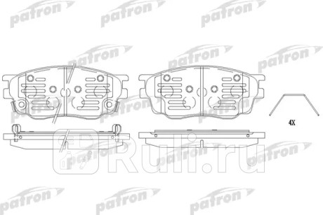Колодки тормозные дисковые передн mazda: 6 02-, 6 hatchback 02- PATRON PBP1707  для Разные, PATRON, PBP1707