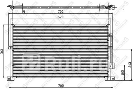 Радиатор кондиционера ford mondeo 1.8-2.5 2.0td 00- STELLOX 10-45218-SX  для Разные, STELLOX, 10-45218-SX