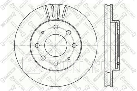 Диск тормозной передний mitsubishi space wagon runner abs 1.8-2.0td 91- STELLOX 6020-3025V-SX  для Разные, STELLOX, 6020-3025V-SX